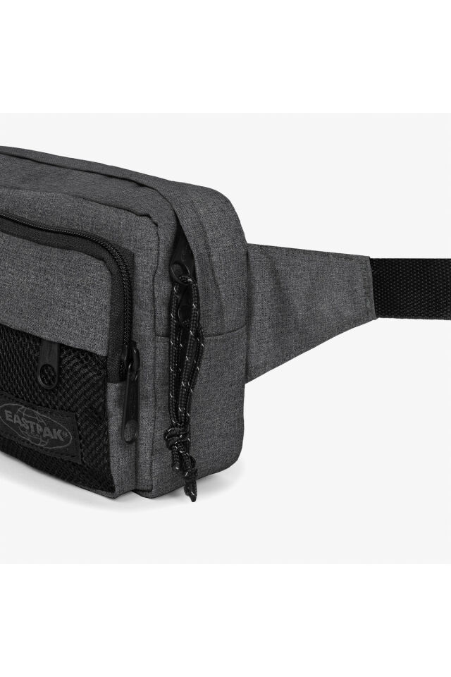 Double Crossbody Unisex Gri Bel Çantası