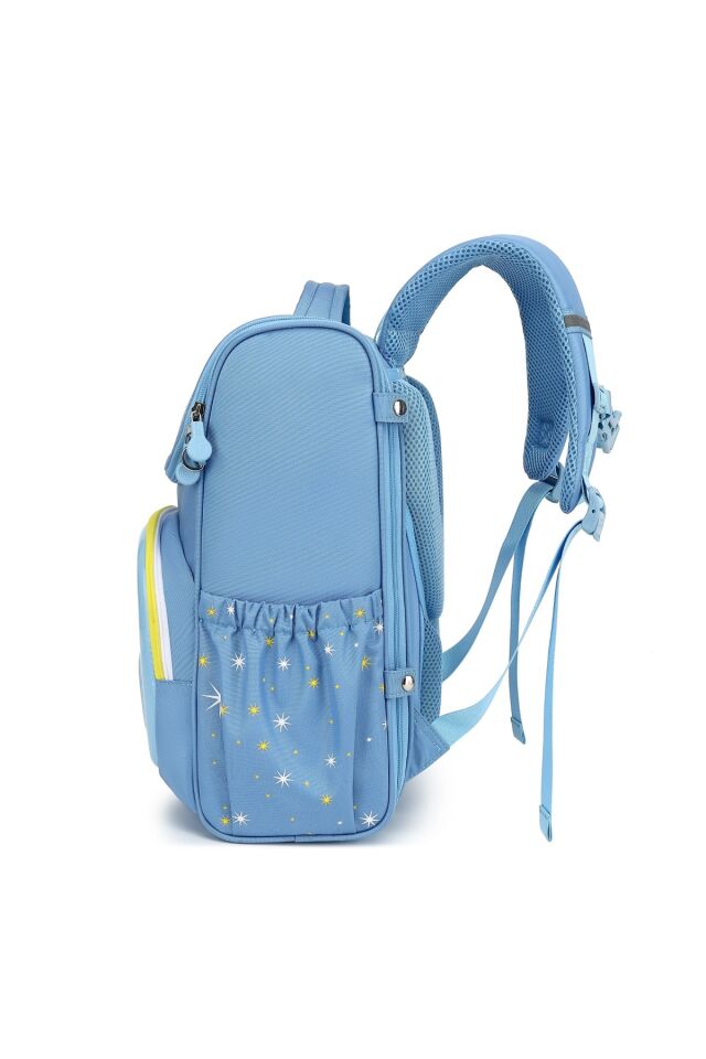 Hello Dragon Unisex Omurga Koruyucu Laptop&Sırt Çantası Açık Mavi - Sarı