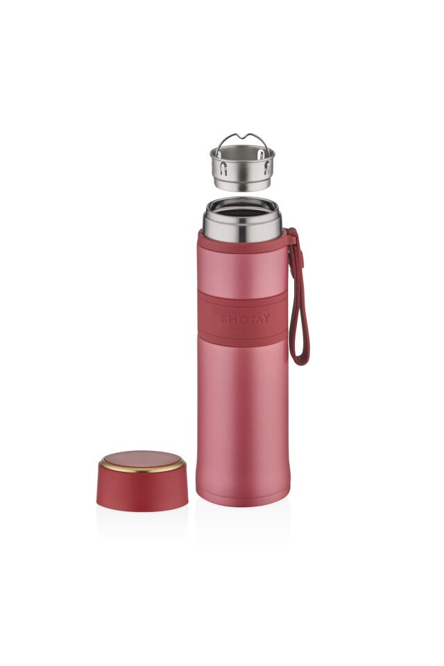 DIAMOND Çift Kat Paslanmaz Çelik Siyah Termos 420Ml Pembe