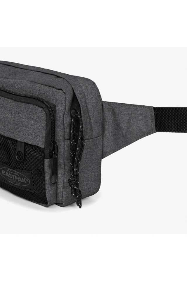 Double Crossbody Unisex Gri Bel Çantası